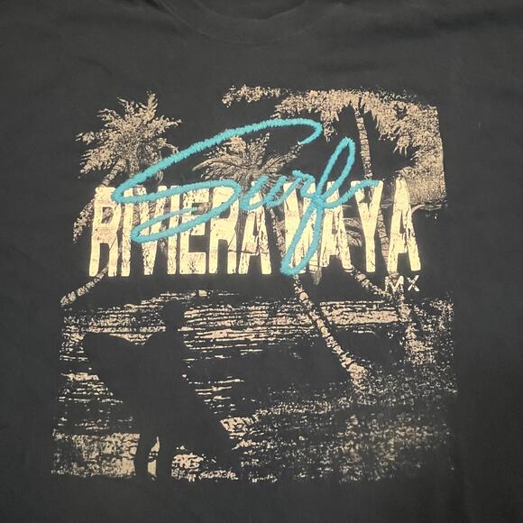 Riviera Maya Mexico Men's XL Men Surf Black Shirt - Picture 1 of 5